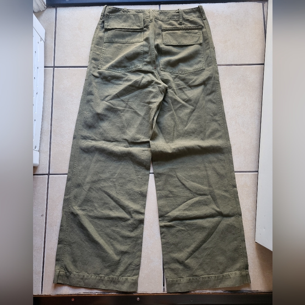 Nili Lotan Women's Olive Cargo Pants - Picture 6 of 7